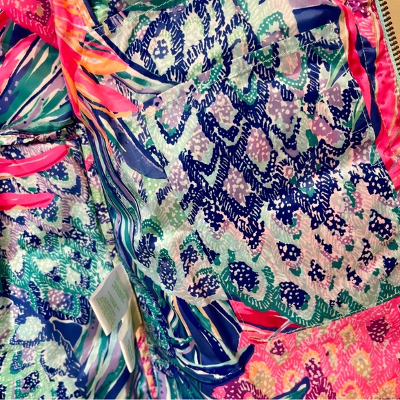 Lilly Pulitzer Elana Puffer Down Vest In Seasalt Blue Size Extra Small XS - Picture 2 of 7